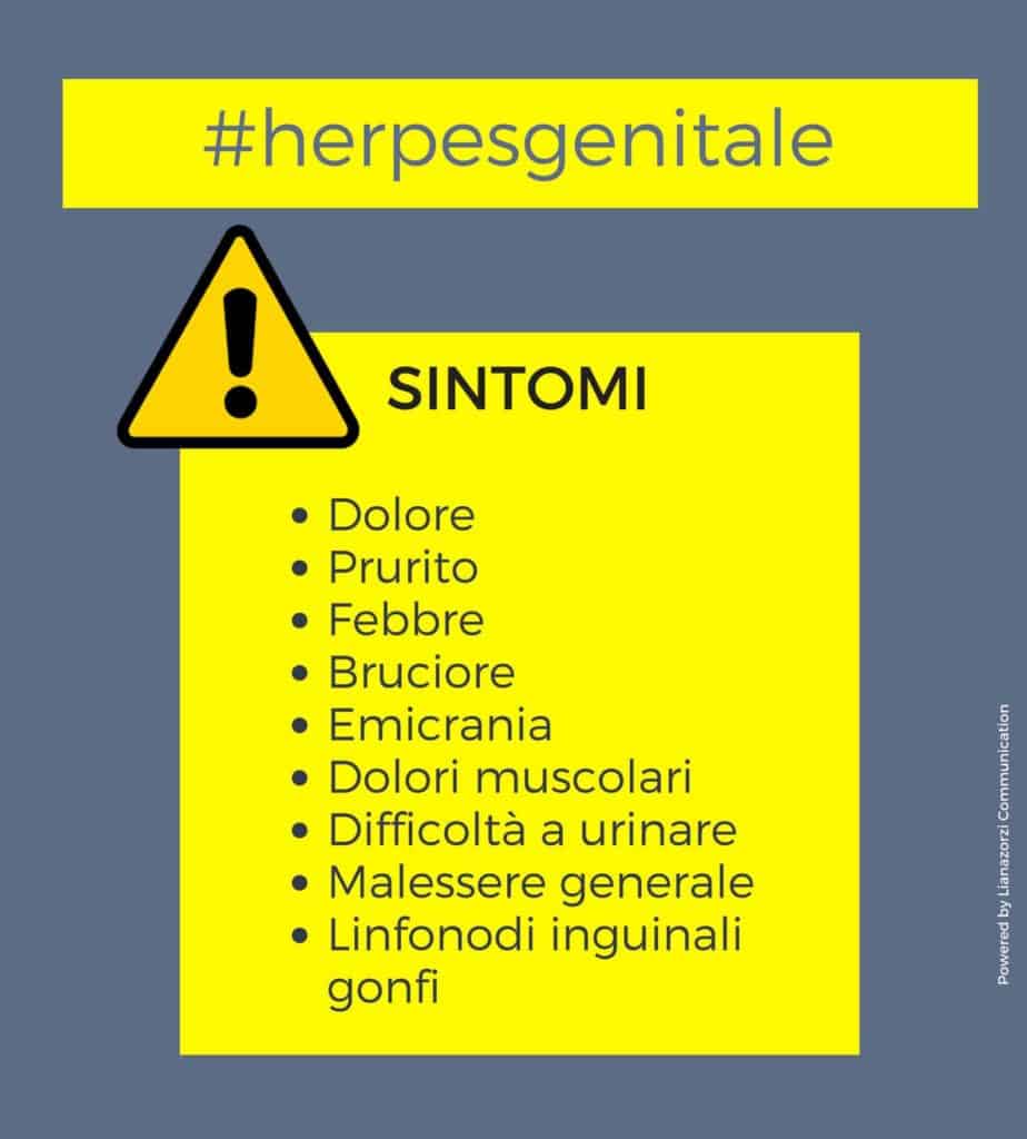 Herpes genitale sintomi